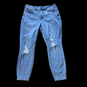 Judy Blue Women’s Distressed Control Top Skinny Jeans, Size 16 W